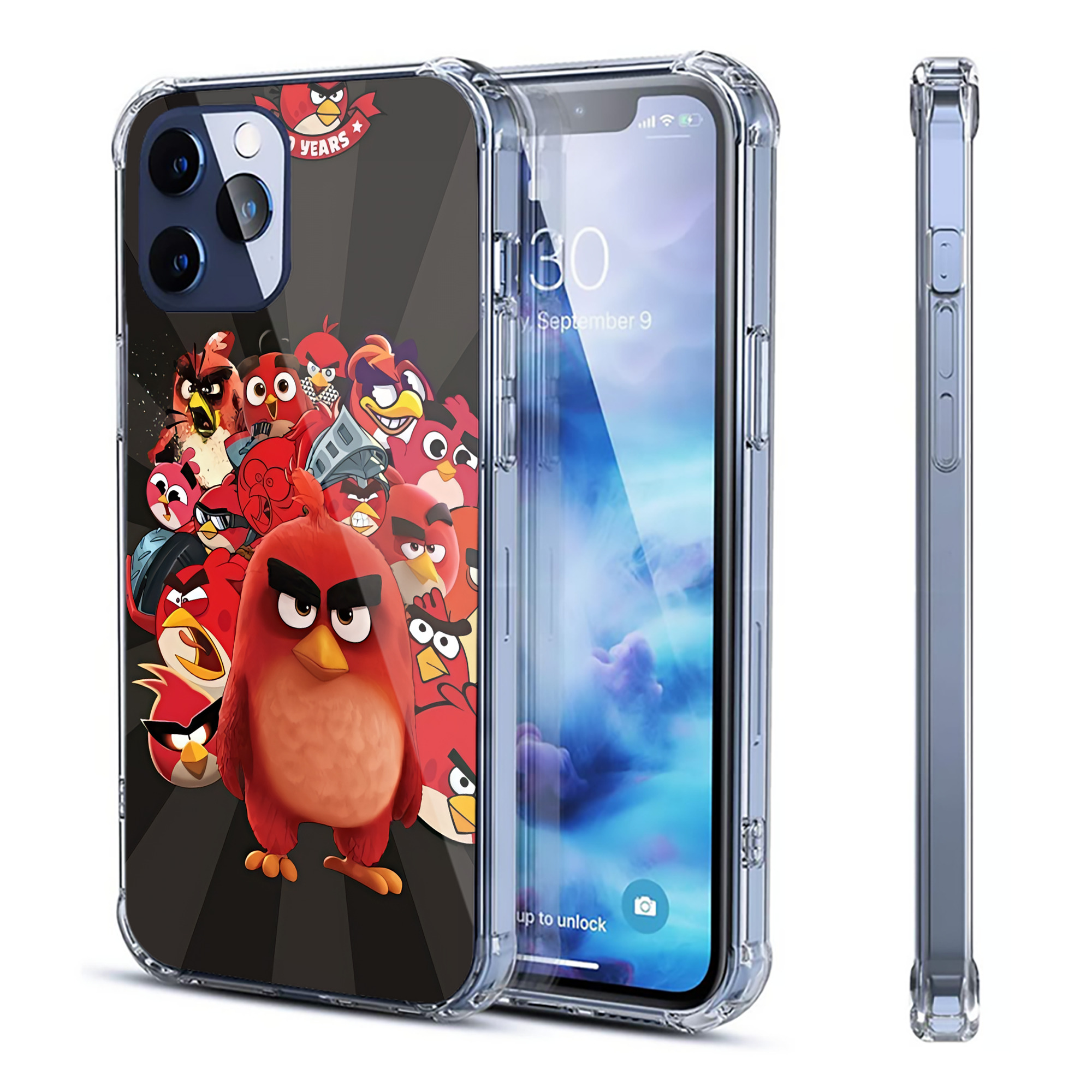 （画像用） Angry Birds アングリーバード 【iPhone 12シリーズ対応】透明スマホケース（クリアソフトケース）